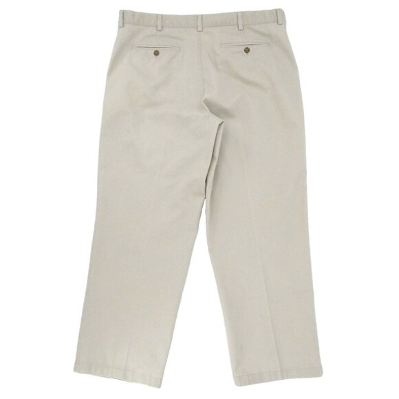 Vintage LL Bean Pants Mens 38x29 Beige Stretch Comfort Waist Straight Leg Khakis - Picture 2 of 15